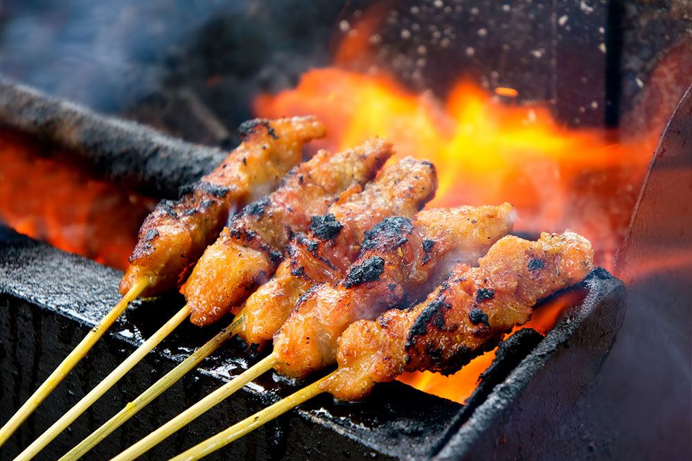 Kipfilet op de houtskoolgrill